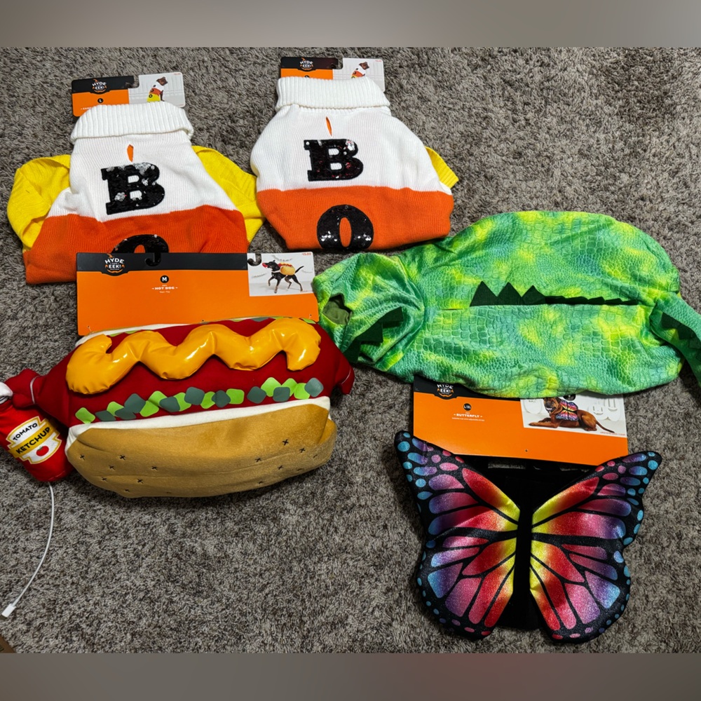 Colorful Dogs Halloween Costume Set (5pcs)